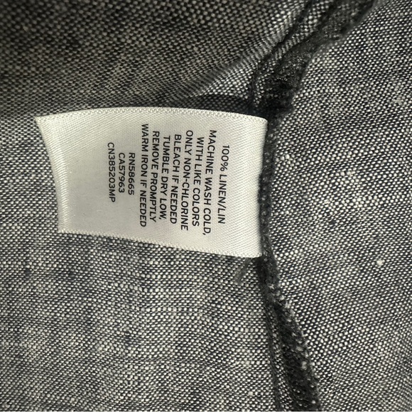 Caslon Women’s Cinch Waist Linen Utility Jacket Heather Black Small Petite - Picture 4 of 10